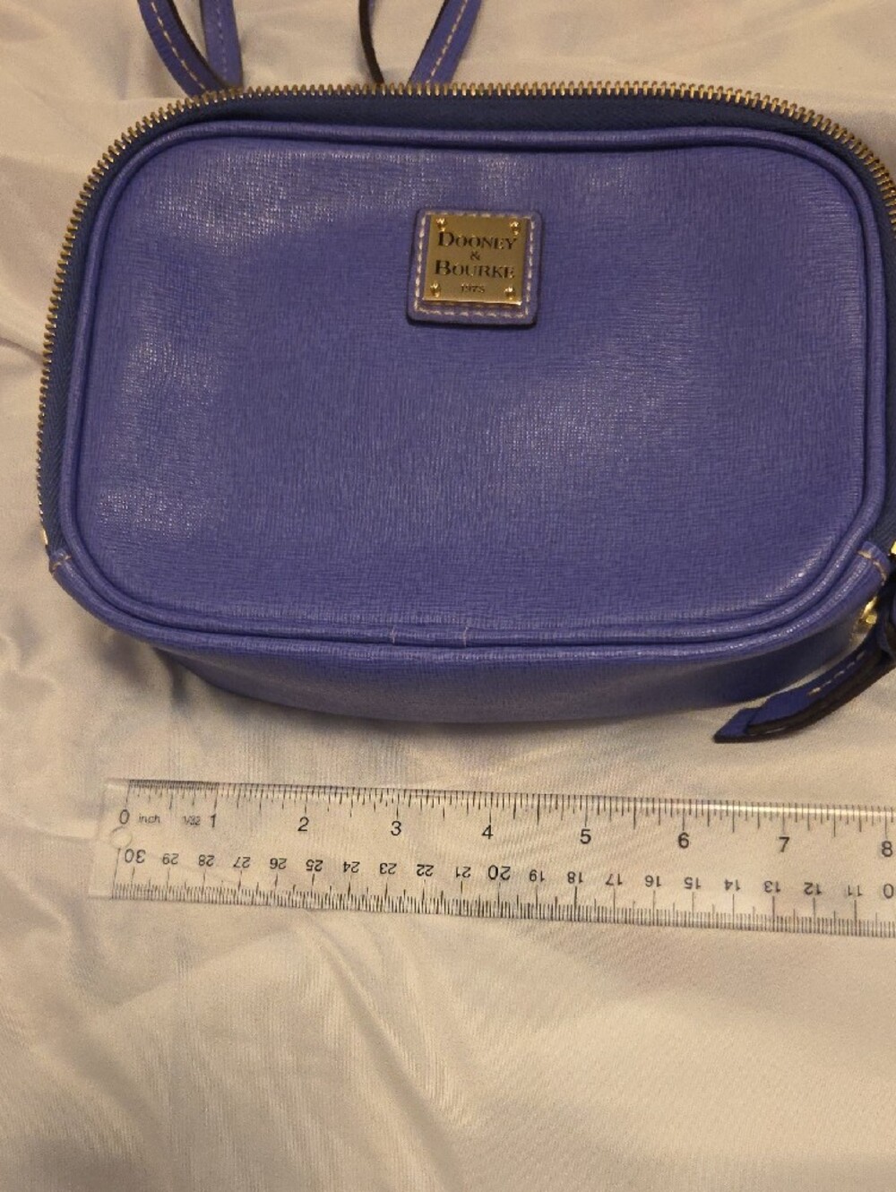 Dooney & Bourke Electric Blue Leather Crossbody - Picture 6 of 9